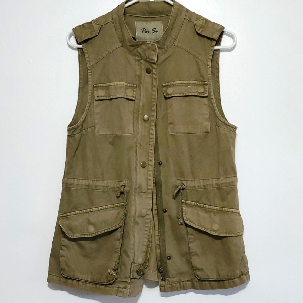 Per Se Olive green vest​​​​​​